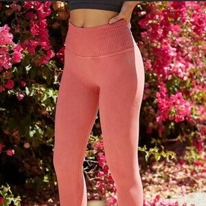Free People Movement Good Karma Leggings Pomelo Orange OB1053231 Womens XS/S NWT